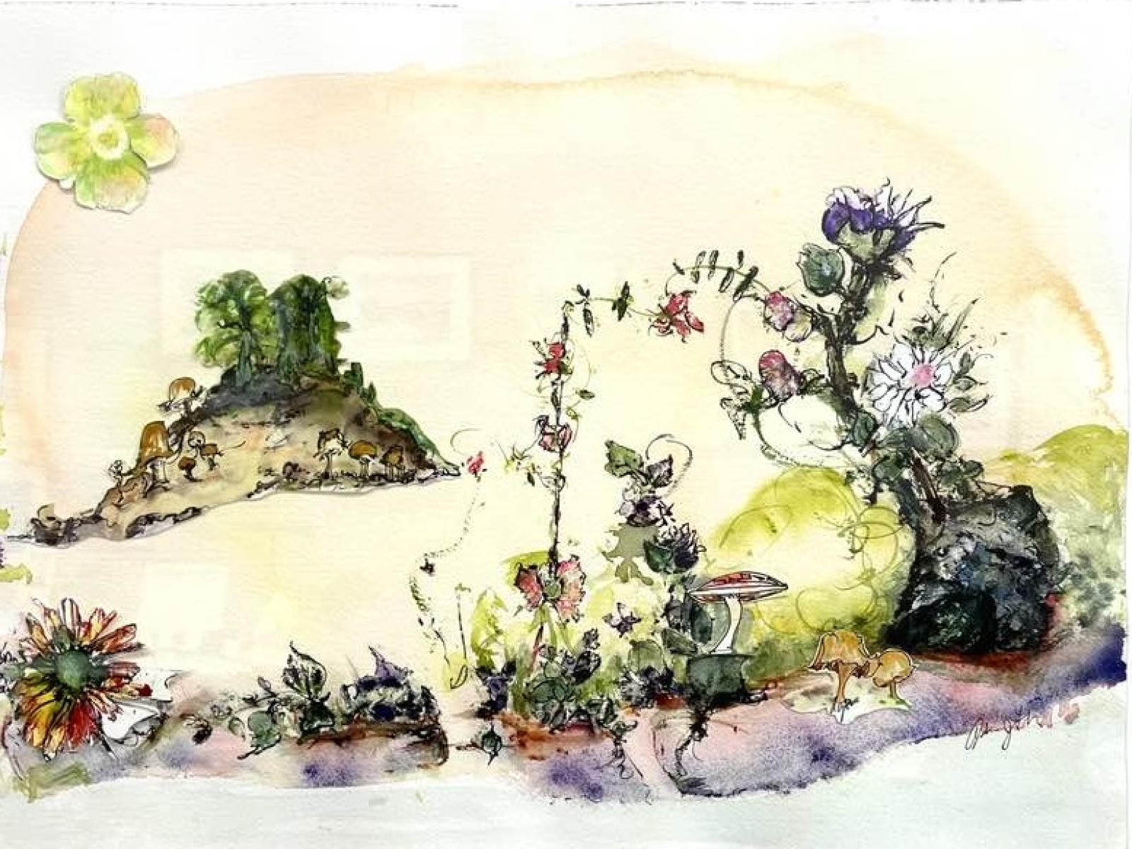 Mushroom Woods Scene